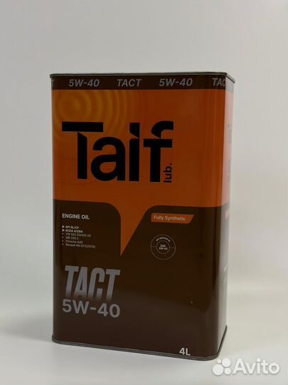 Моторное масло taif tact 5W-40 (4л)