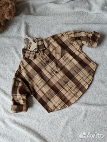 Рубашка детская в клетку 86,92