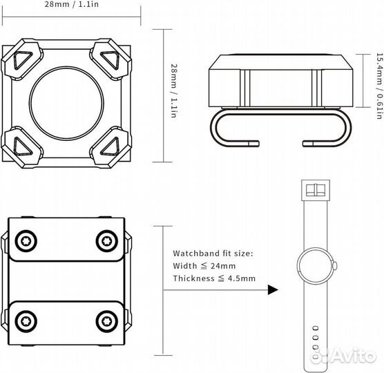 Компас армии США титановый mecarmy CPW