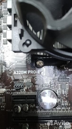 Материнская плата AM4 MSI A320M-PRO-E + проц+кулер