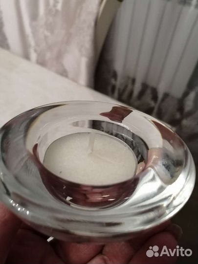 Подсвечник IKEA стекло