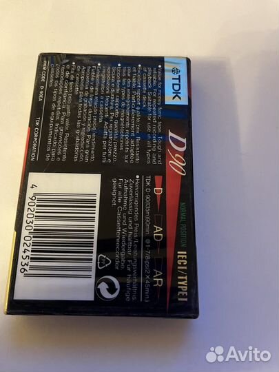 Аудиокассета TDK D 90 type I