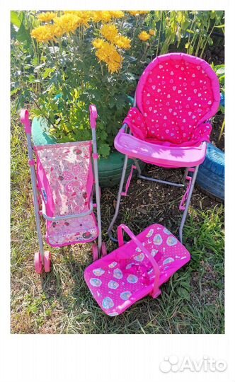 Коляска кукольная стульчик переноска для кукол