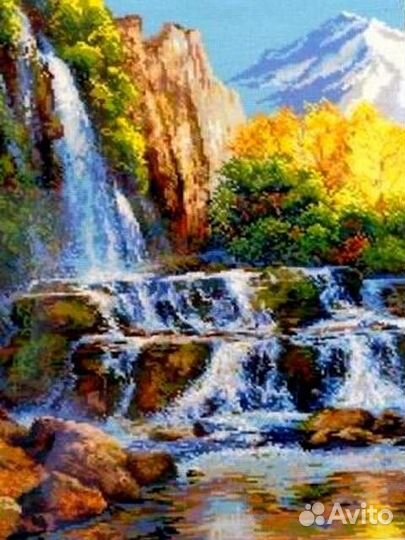 Алмазная вышивка стразами на холсте в наборах