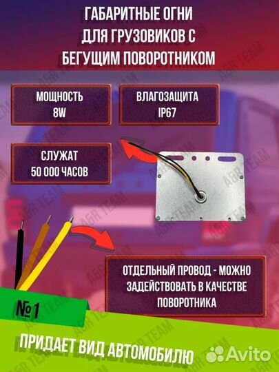 Светодиодные боковые габаритные огни