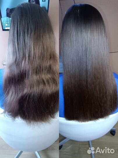 Кератиновое выпремление волос