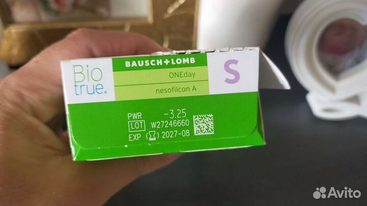 Линзы контактные однодневные biotrue -3,25