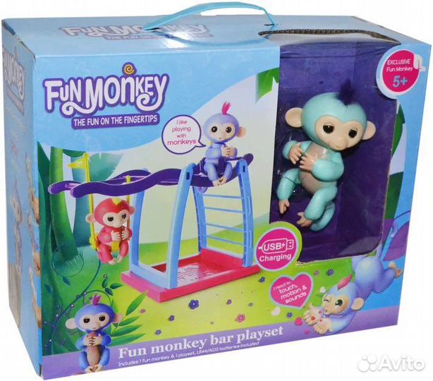 Обезьянка Фингерлингс с детской площадкой