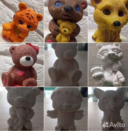 Гипсовые фигурки под роспись