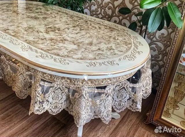 Силиконовая скатерть с кружевом