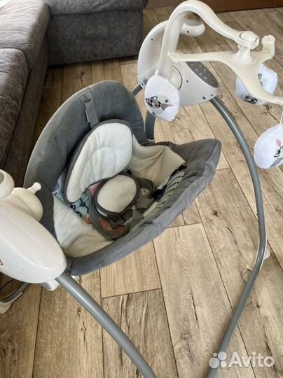 Детские электронные качели шезлонг