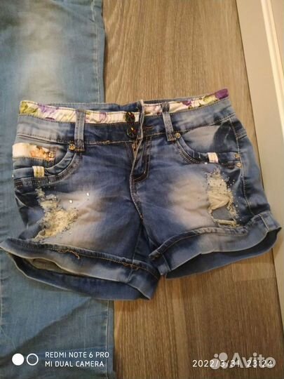 Джинсы,Шорты для девочки 152
