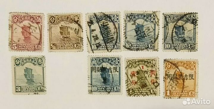 Марки - Старый Китай и Китай 1955г