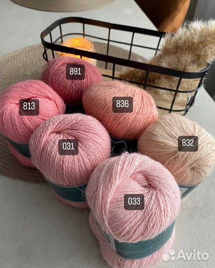 Пряжа пух норки