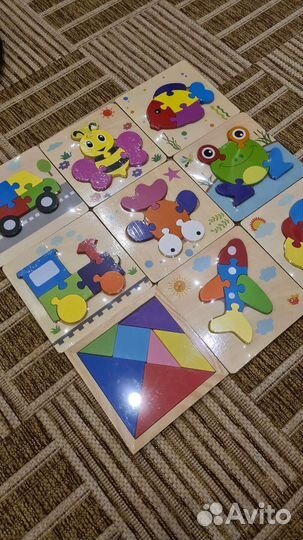 Новые деревянные пазлы для детей