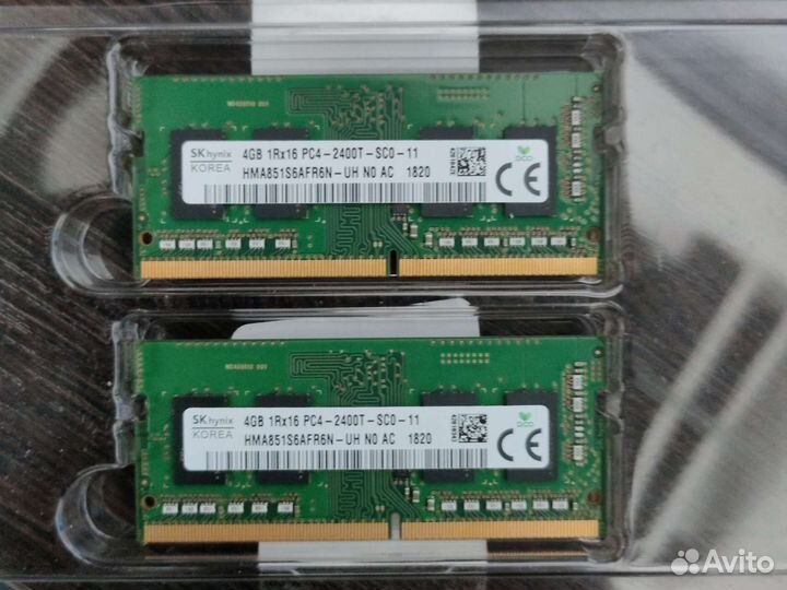 Hynix 4x2 гб DDR4 2400 мгц sodimm CL17