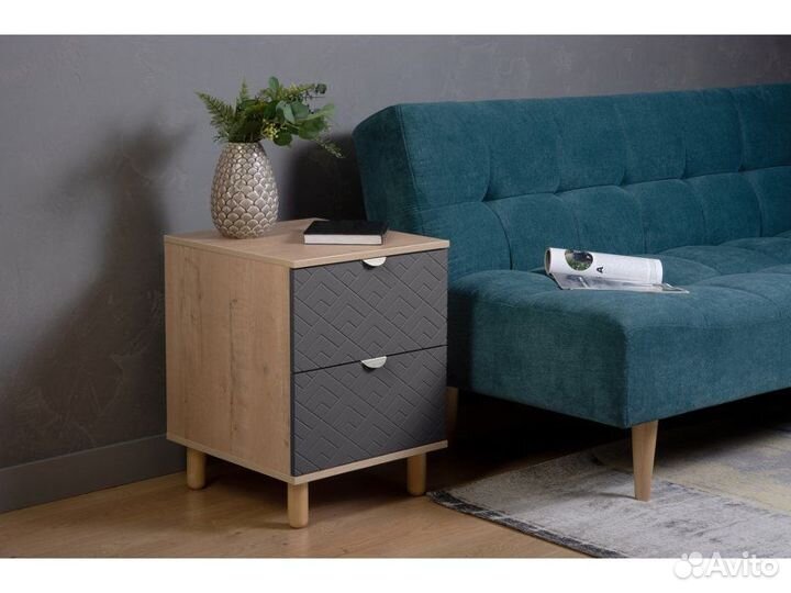 Тумба прикроватная Теджонс Time-2 Art Grafit