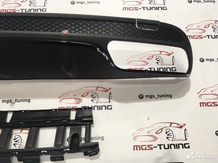 Диффузор C-class w205 C63 AMG черный глянец