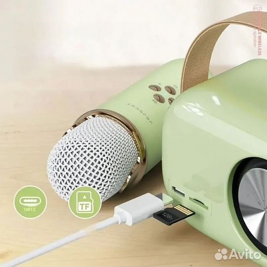 Портативная колонка с микрофоном караоке