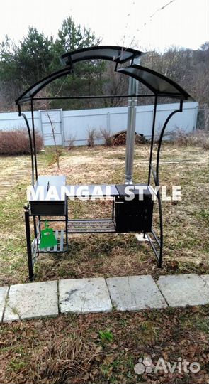 Мангал с крышей