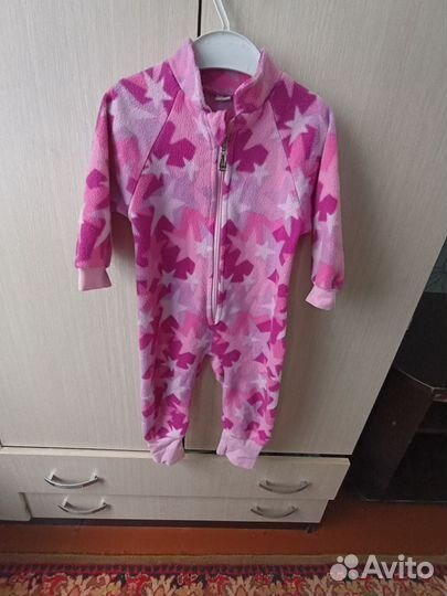 Комбинезон флисовый для девочки 86 поддева