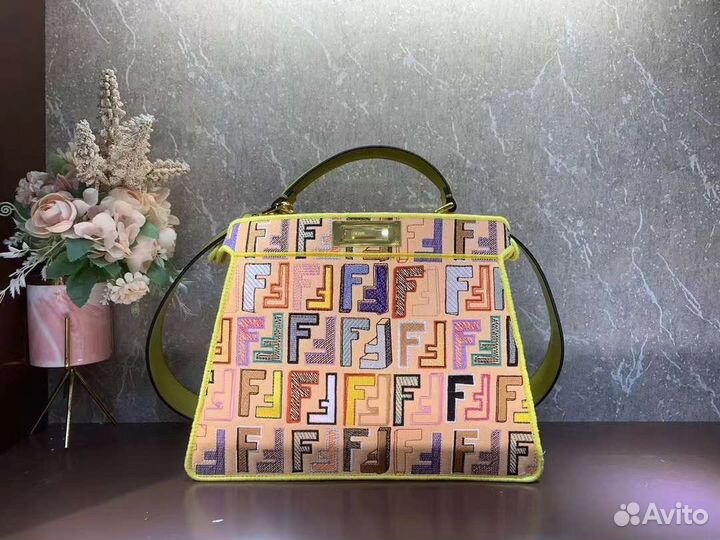 Жаккардовая сумка fendi