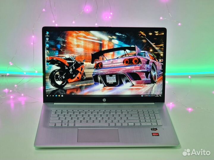 Ноутбук HP Ryzen 5 16Gb SSD 512Gb IPS FHD 17.3