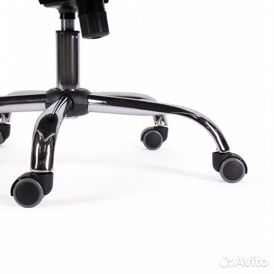 Кресло компьютерное №542 серая экокожа, хром