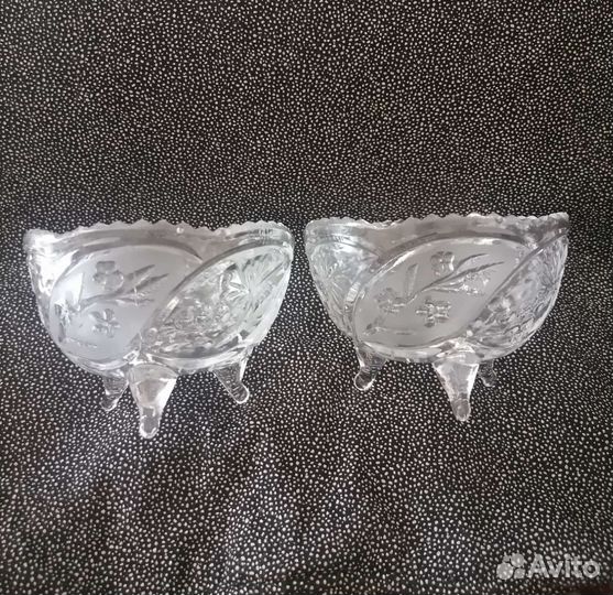 Хрустальная розетка СССР 2 шт