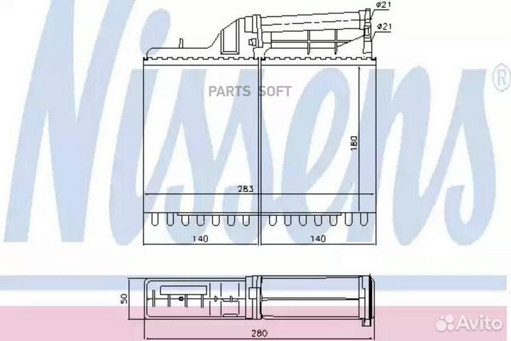 Радиатор отопителя BMW 5 series E34 (1988) 518I 1