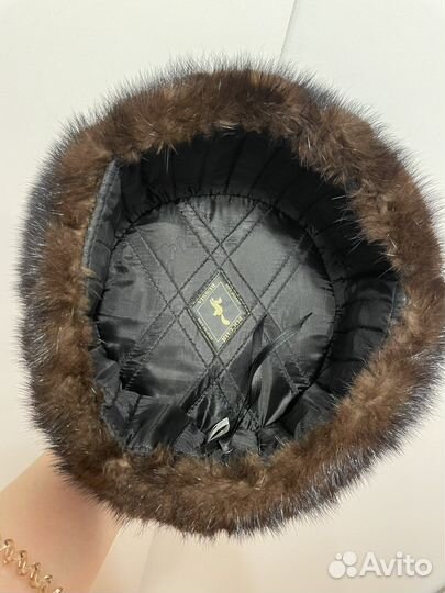 Норковая шапка мужская 59/60 размер