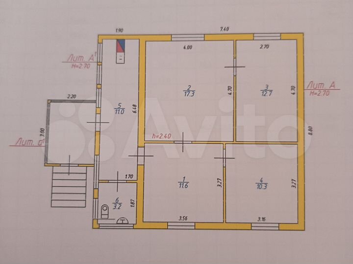 Дом 66,1 м² на участке 6 сот.