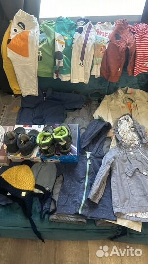 Большой пакет вещей для мальчика 86 92