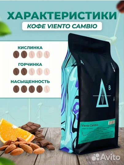 Кофе в зернах 1кг Viento Сambio Новый