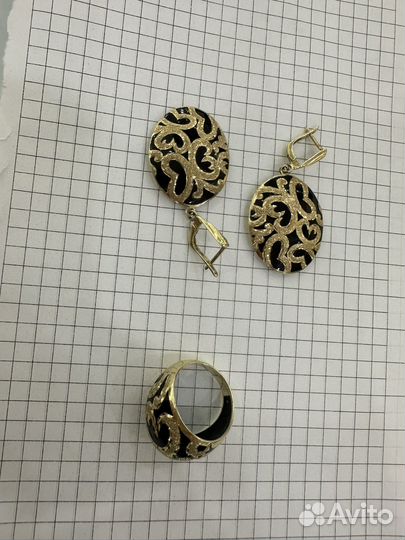 Золотой брендовый комплект 585 италия