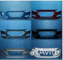 Бампер окрашенный в цвет Hyundai Solaris Kia Rio