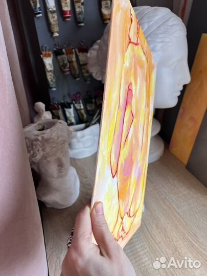 Картина маслом на холсте ню обнаженная