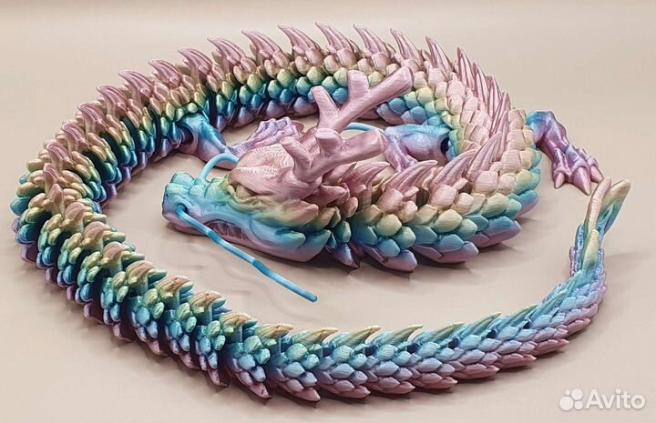 Дракон с усами большой 60см