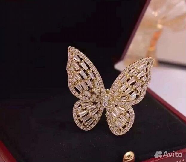 Кольцо в виде бабочки