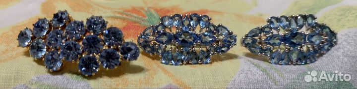 Комплекты серебряные с топазами и алпанитами