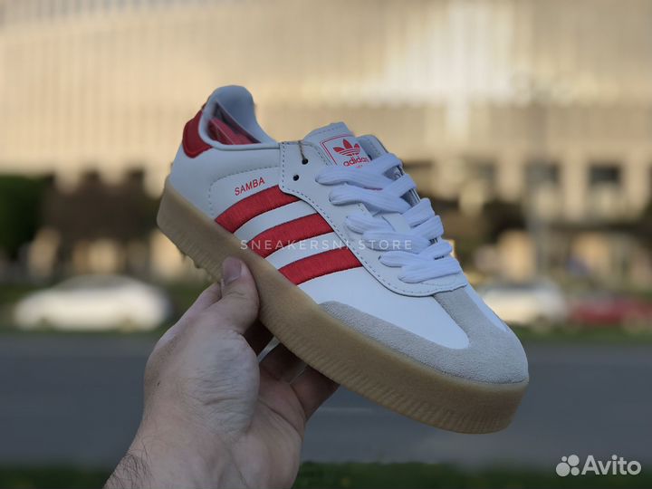 Кроссовки Adidas Samba Rose White Red