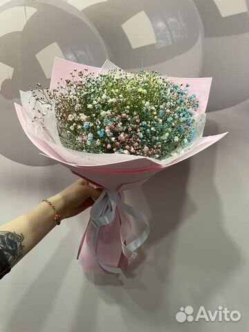 Букет цветов из гипсофилы