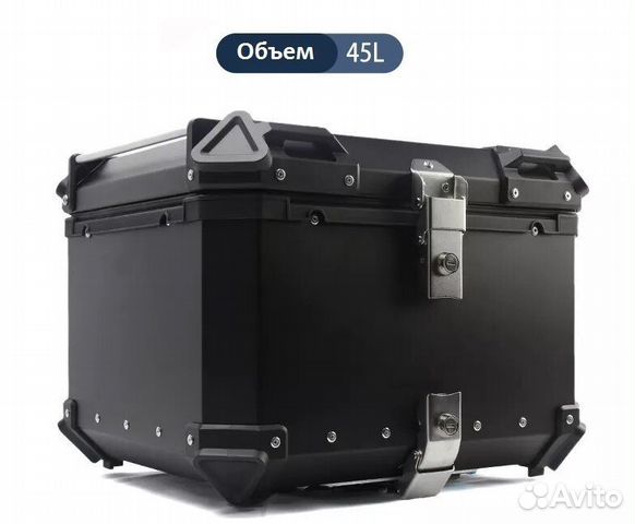 Центральный алюминиевый кофр 45 литров черный