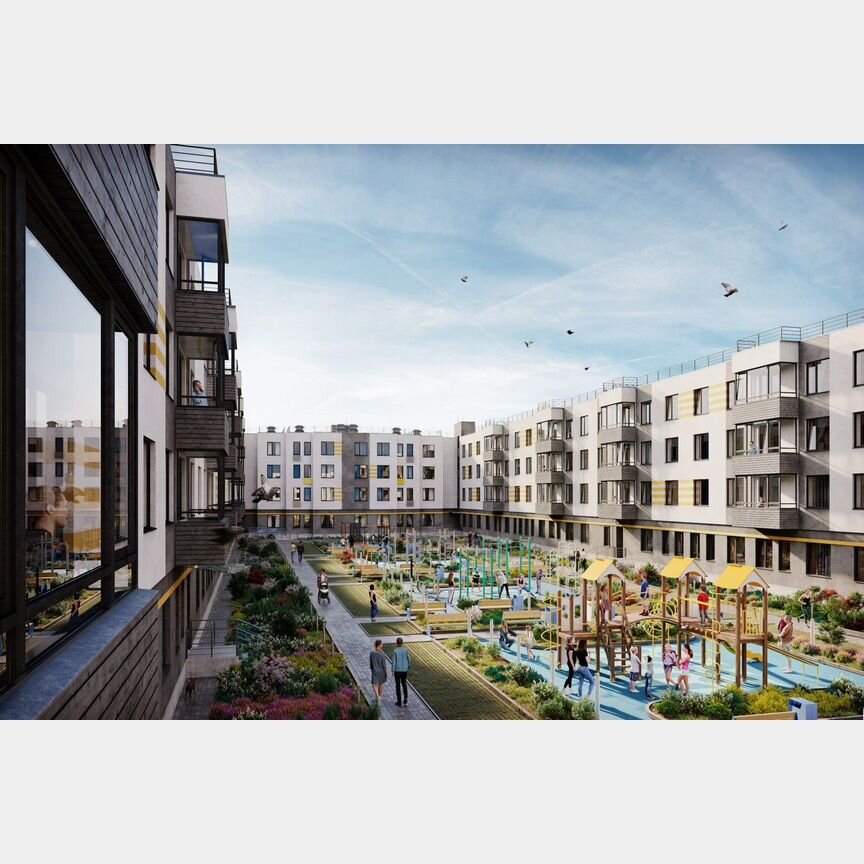 1-к. квартира, 40,6 м², 1/4 эт.