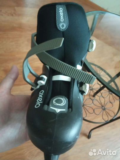 Коньки хоккейные oxelo со шлемом bauer