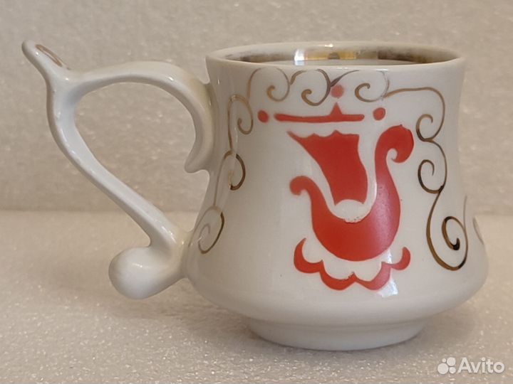 Кружка кофейная. Чашка. Фарфор. Бронницы. Клеймо