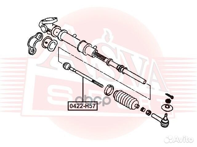 Тяга рулевая 0422-H57 asva