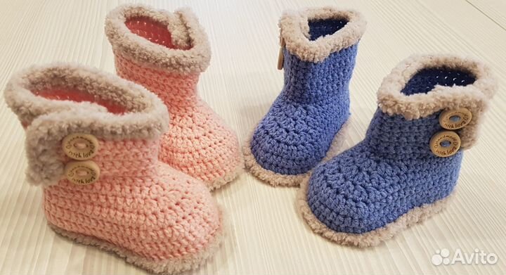 Пинетки вязаные ручной работы для девочки мальчика