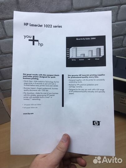 Лазерный принтер HP LaserJet 1022. Новый картридж