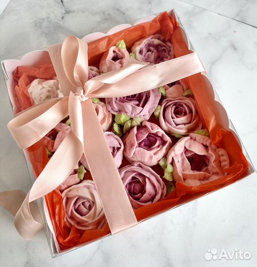 Съедобный букет зефирные цветы